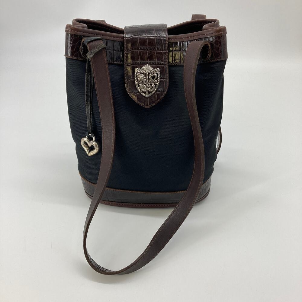 Brighton 250418 black, brown animal print shoulder bag